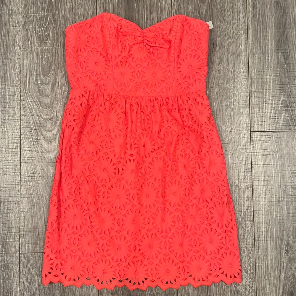 NEW 100% Cotton Alice and Trixie Coral Strapless Short Floral Bohemian Sundress